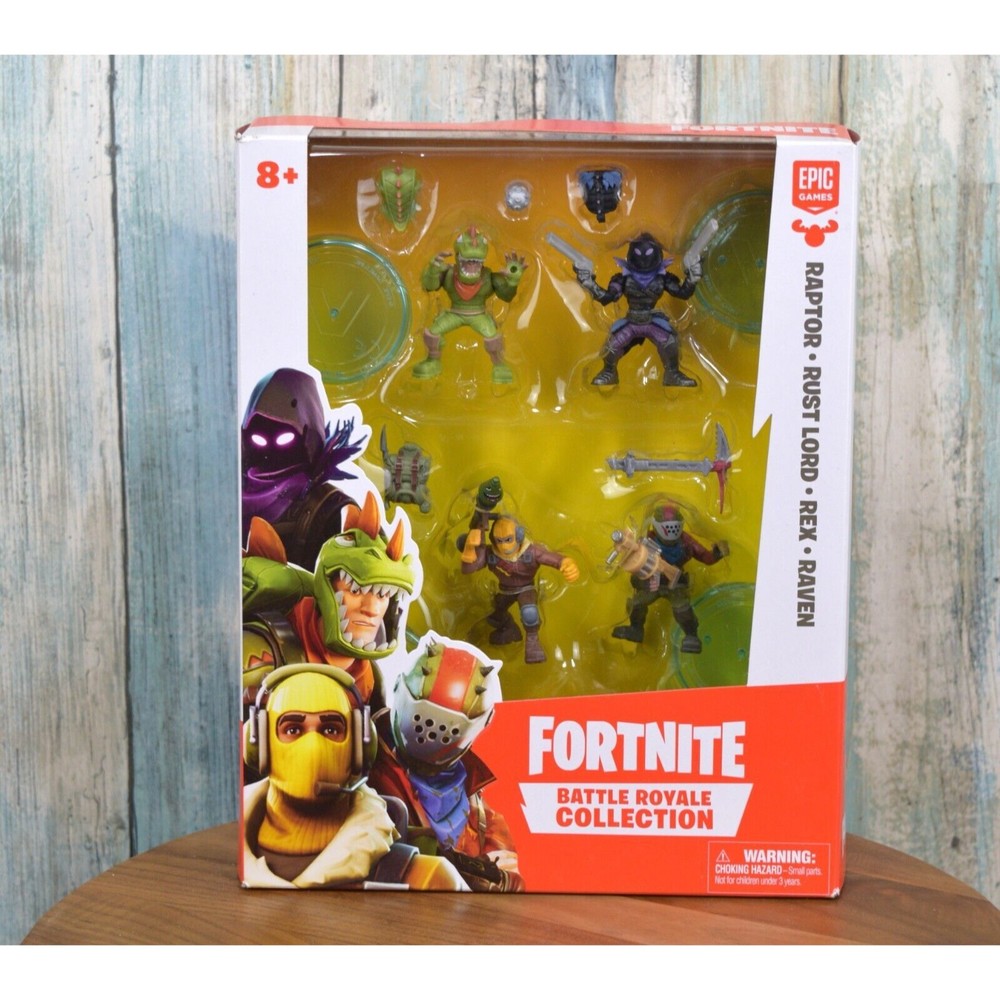 Fortnite Battle Royale Collection: Raptor, Rust Lord, Rex and Raven Mini Figures